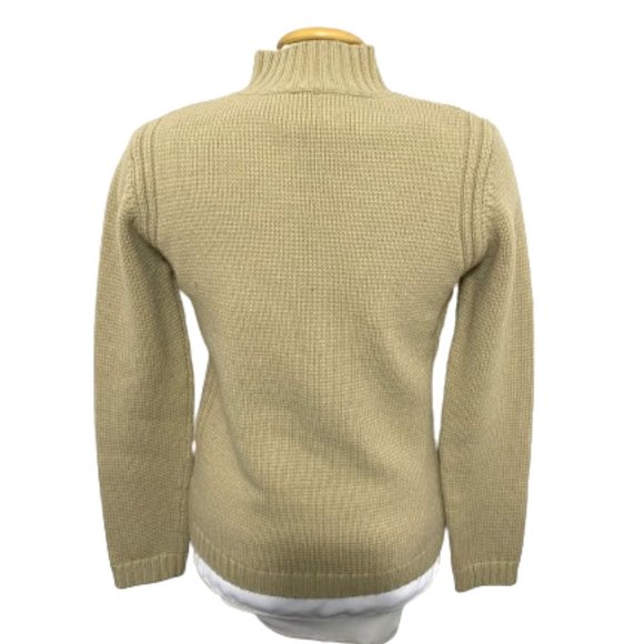 Vintage rare ESPRIT Sports Knit Turtleneck Sweater with side zipper Size M - Picture 3 of 11